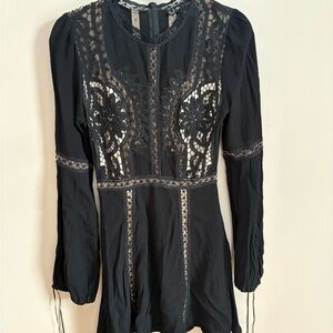 For Love And Lemons Black Lace Dress